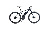 Black bicycle with eBike components