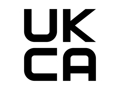 Black letters on a white background, stacked one above the other: 'UK CA'.