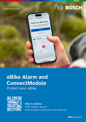 Product image brochure eBike Alarm and Connect module.
