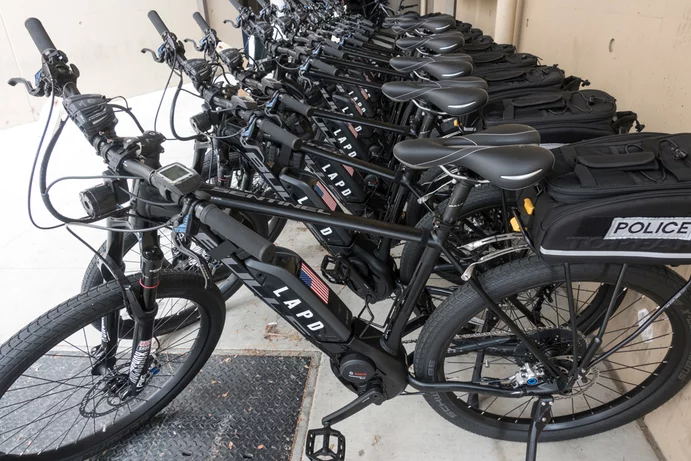 Line of LAPD eBikes