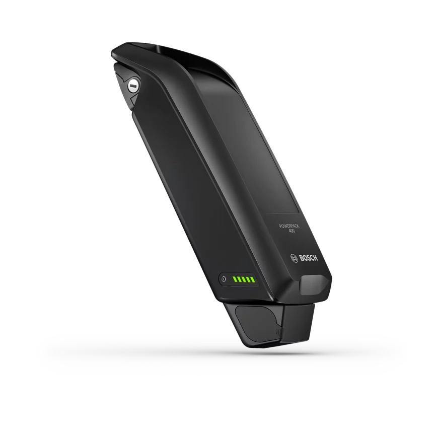 Elsykkelbatteri PowerPack 400 avbildet mot hvit bakgrunn.