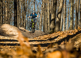 Nick Troutman riding the trail in Bentonville.