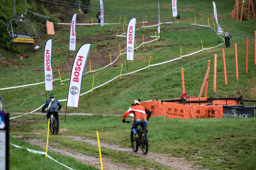Riders riding uphill 1
