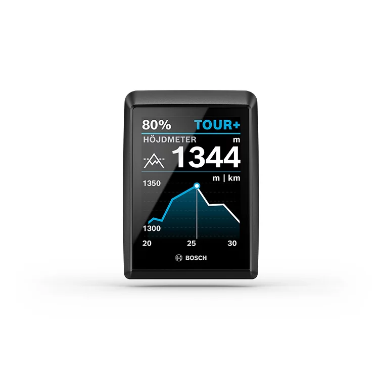 Frilagd Kiox 500 i Tour+-läge med höjdgrafik.