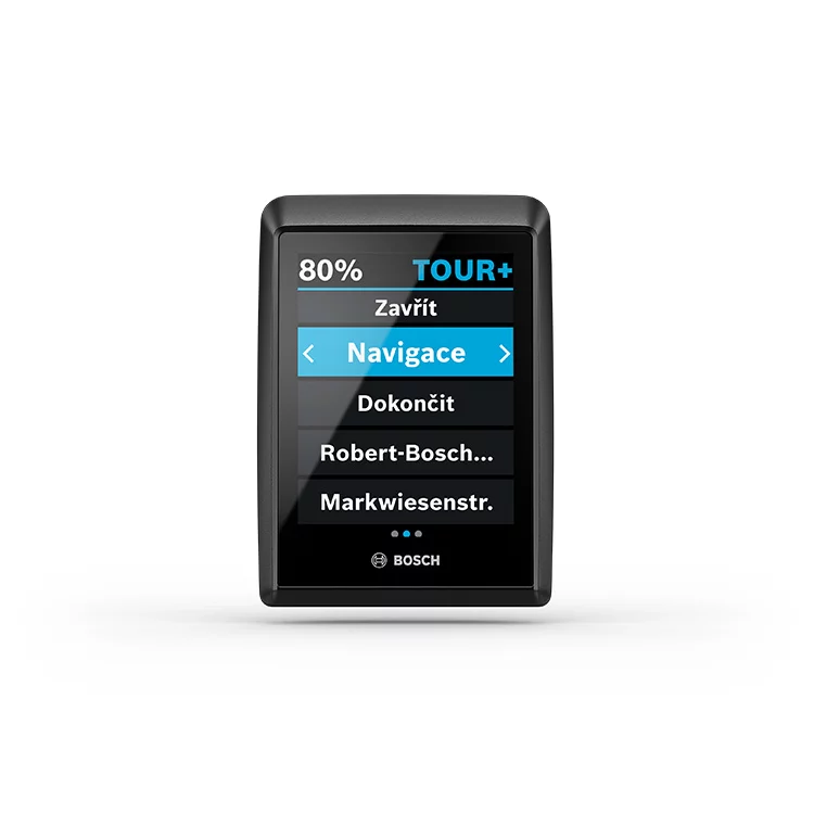 Oříznutý Kiox 500 v nabídkovém menu pro navigaci.
