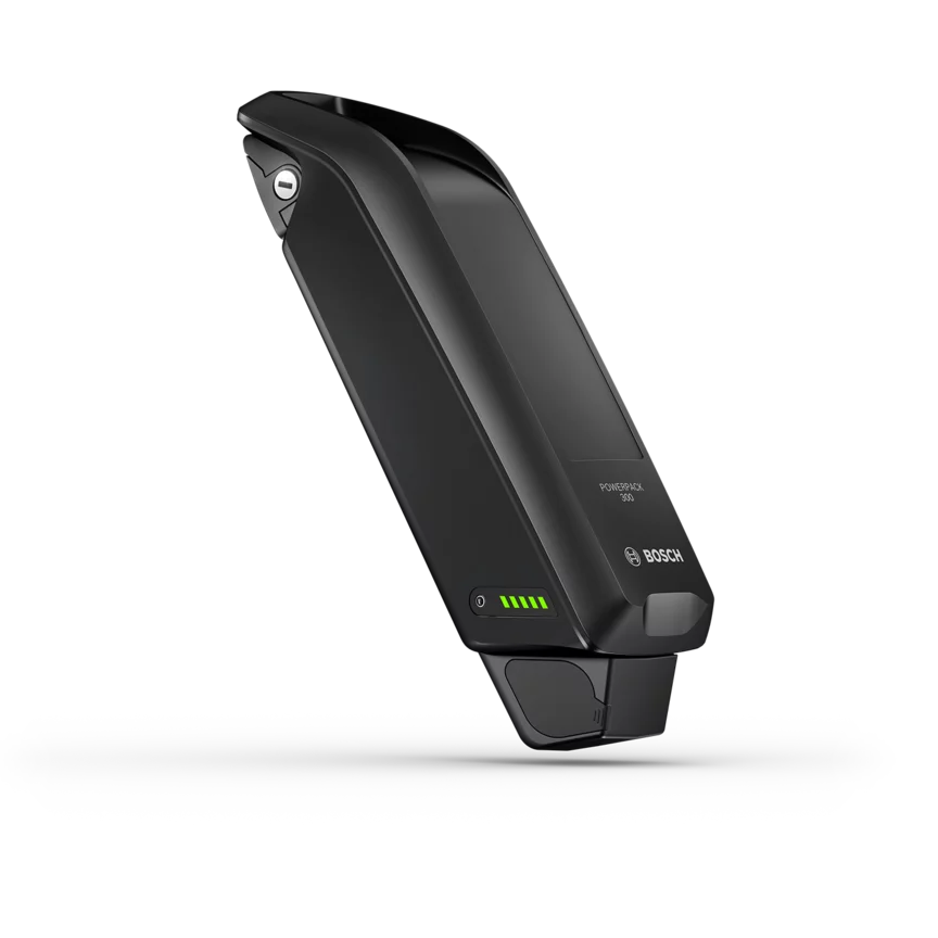 eBike battery PowerPack 300 isolated on a white background.