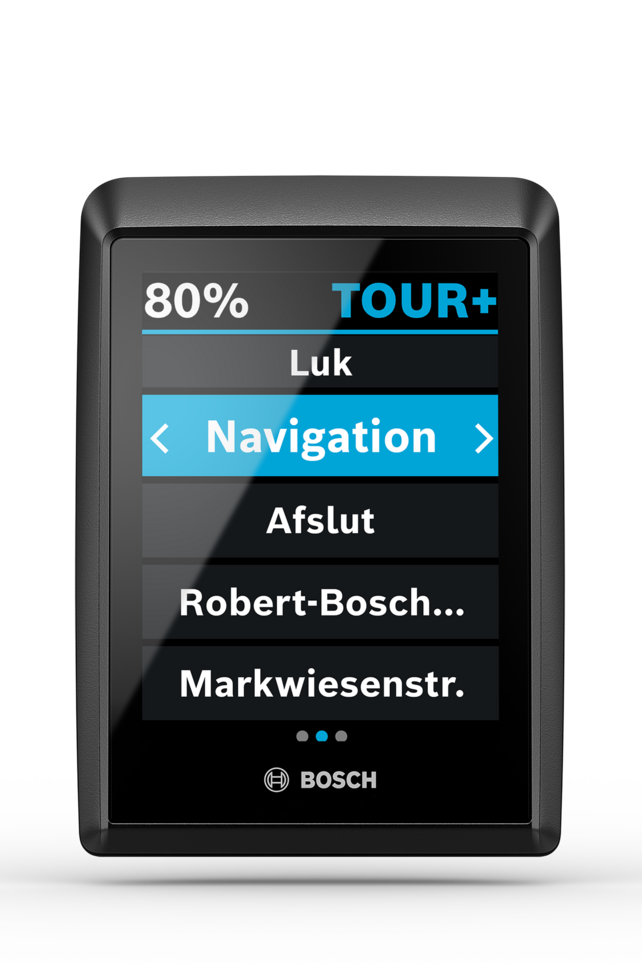 Fremskudt Kiox 500 i menuvalget til navigation.