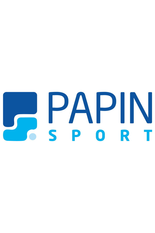 Le logo « Papin Sport » en bleu sur fond blanc.