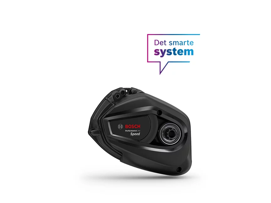 Performance Line Speed fritlagt på hvid baggrund med taleboblen "Det smarte system".