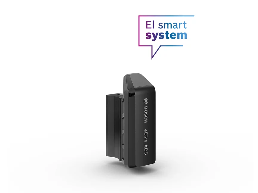 Bosch eBike ABS recortado con la burbuja de diálogo 'El smart system' sobre fondo blanco.