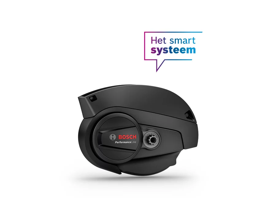 Prestatielijn geïsoleerd op een witte achtergrond met een tekstballon "Het slimme systeem".