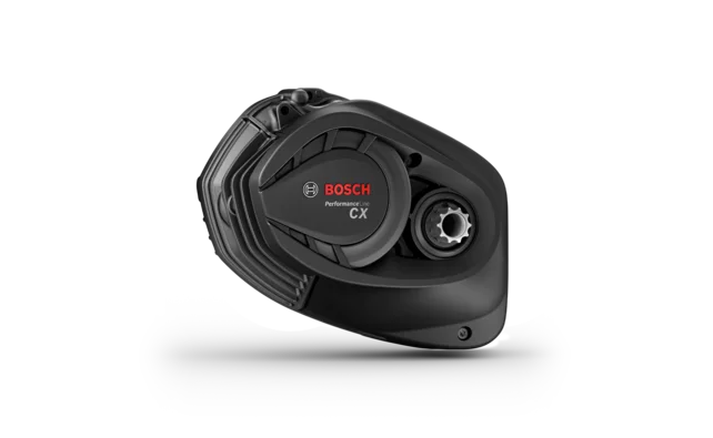 Motore eBike Performance Line CX ritagliato su sfondo bianco.