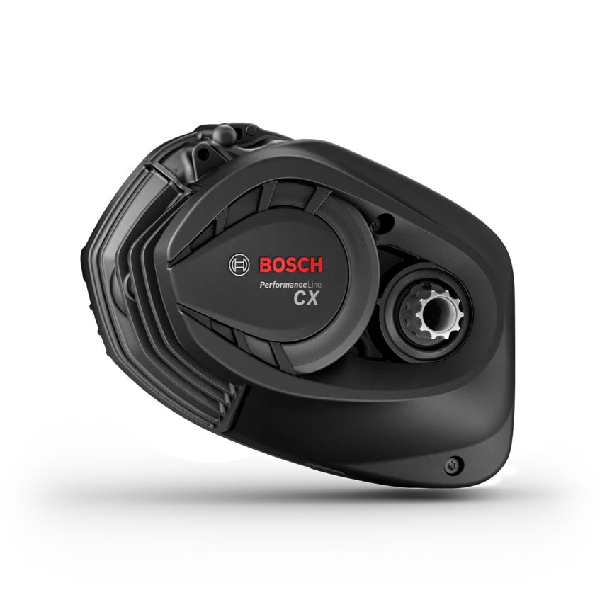 eBike Motor Performance Line CX geïsoleerd op een witte achtergrond.