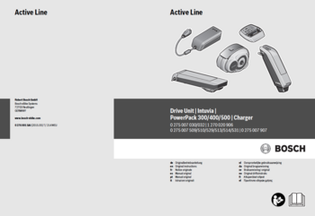 Bosch eBike Systems Active Line Owners Manual
