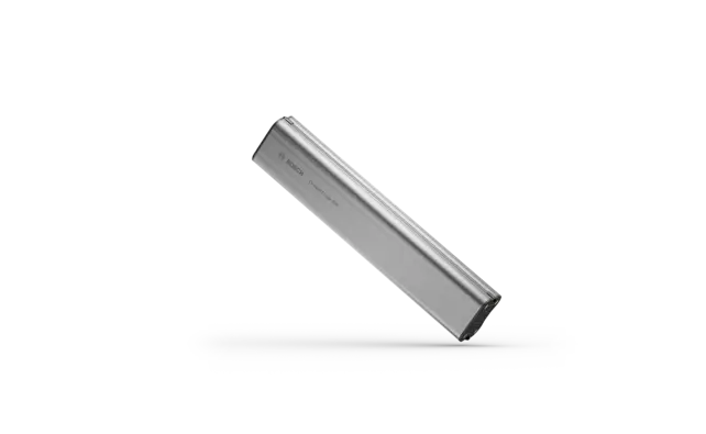 Bosch eBike accu (CompactTube 400) met grijze print.