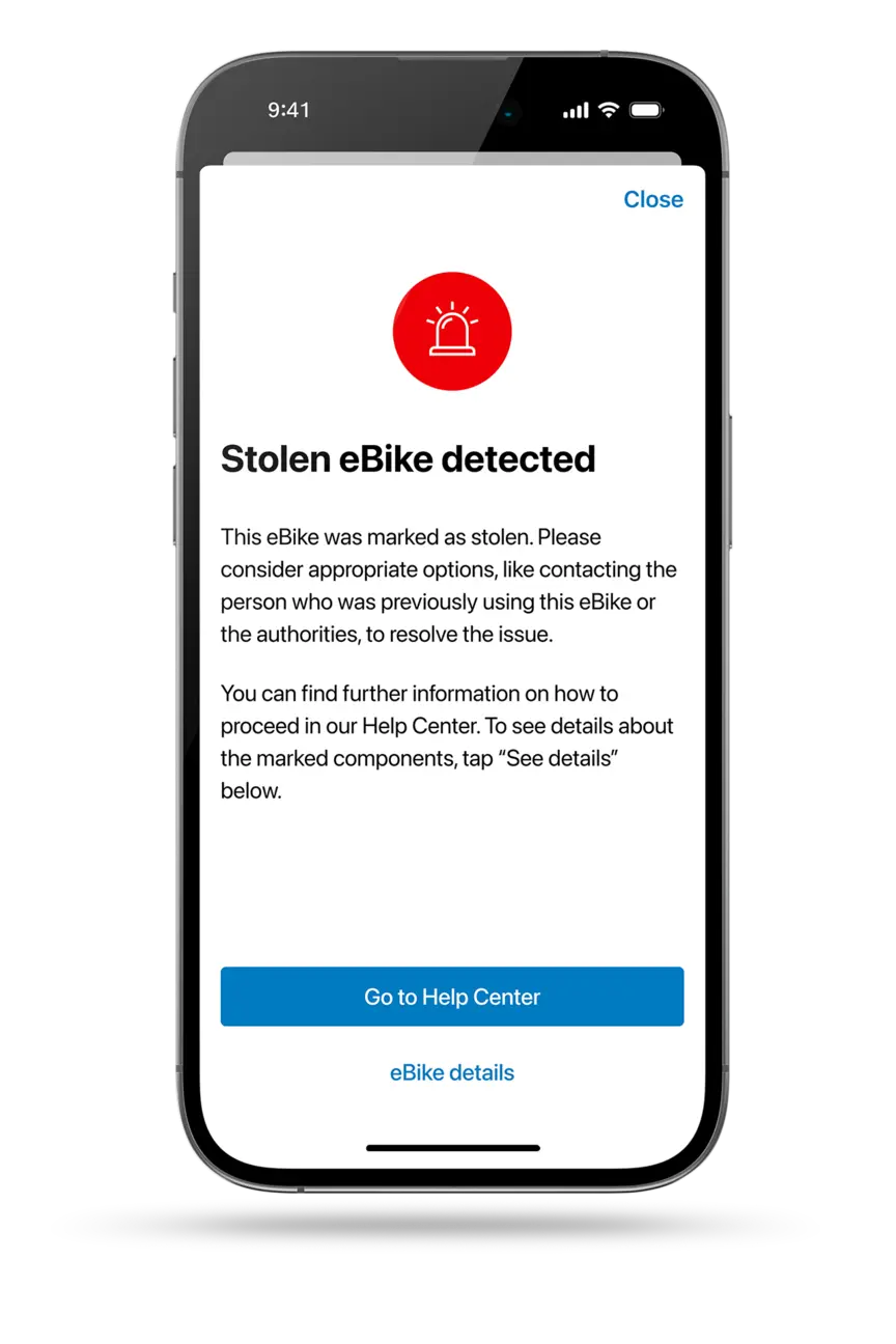Warning about stolen eBike and what to do next.