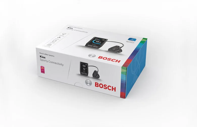 Der eBike Bordcomputer Bosch Kiox in der Originalverpackung.