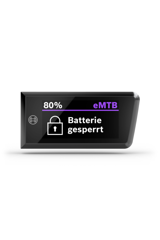 Freigestelltes Purion 400 mit gesperrter Batterie-Anzeige.