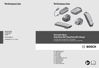 Bosch eBike Systems Performance Line Owners Manual