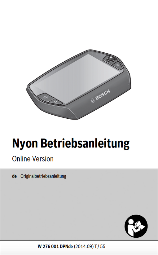 Bedienungsanleitung eBike Bordcomputer Nyon Modelljahr 2015