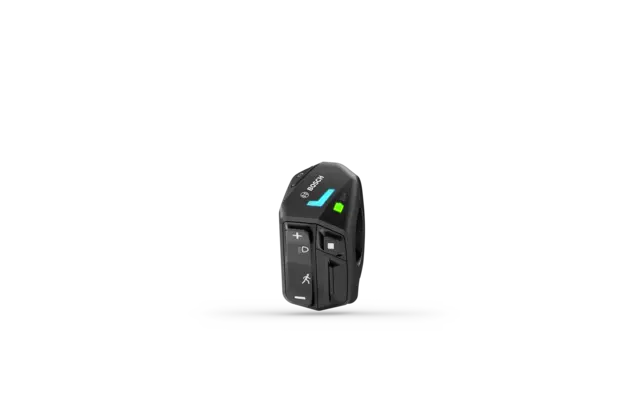 De LED-controller is afgebeeld met groen en blauw oplichtende LED's.
