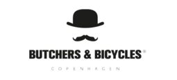 Butchers & Bicycles-merkelogo. Lenker til bedriftssiden.