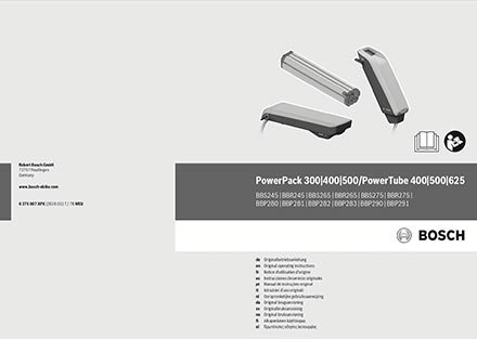 Bedienungsanleitung eBike Akku PowerPack und PowerTube Modelljahr 2020