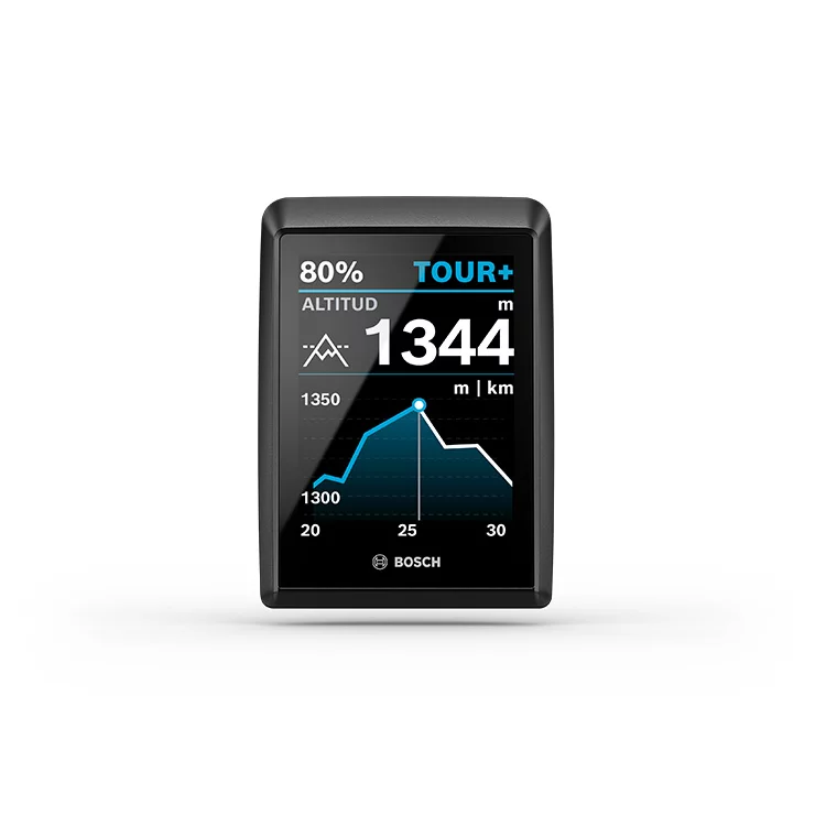 Kiox 500 recortada en modo Tour+ con gráfico de elevación.