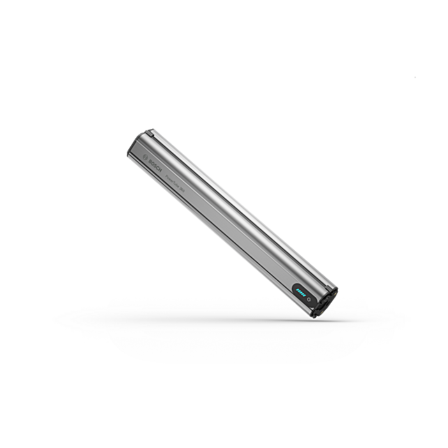 Bosch eBike battery (PowerTube 360) with gray print.