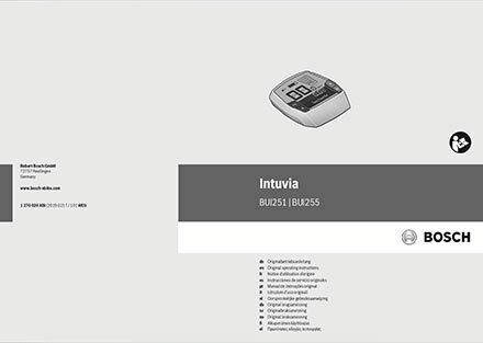 To take care Architecture delicacy Owner's manual for Intuvia - User manuals - Bosch eBike Systems