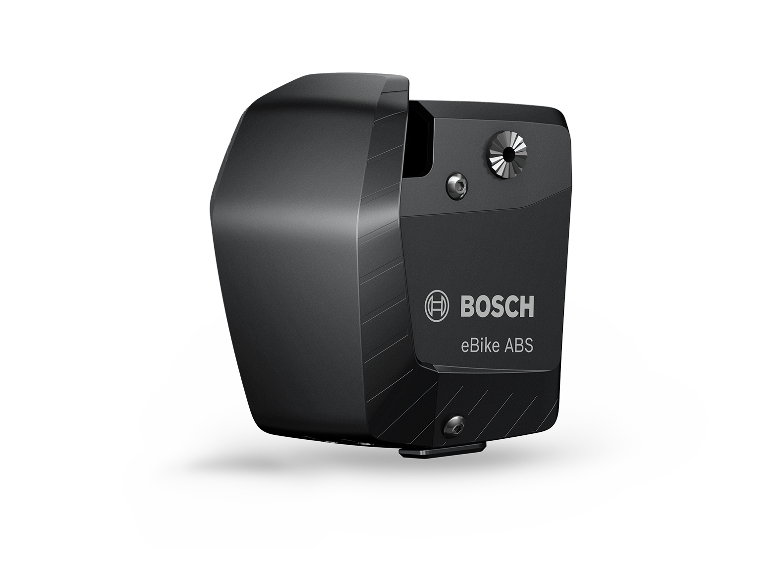 VAE ABS de Bosch eBike Systems isolé sur fond blanc.