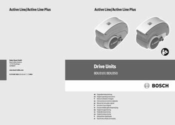 Bedienungsanleitung eBike Drive Unit Active Line und Active Line Plus
