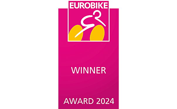 Icon featuring the text "EUROBIKE" at the top, "WINNER AWARD 2024" in the center. The background color is pink.