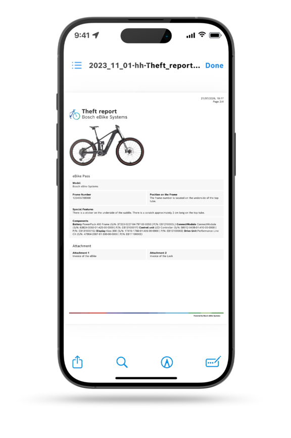 Bosch Kiox 300 display viser aktivert eBike Lock-funksjon. Et stort lås-symbol vises på skjerm, med teksten elsykkel blokkert under. Batterinivået på 80 prosent vises øverst til venstre.