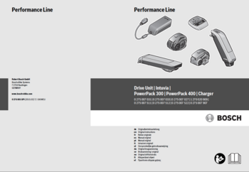 Bedienungsanleitung eBike Drive Unit Performance Line mit Intuvia Modelljahr 2015