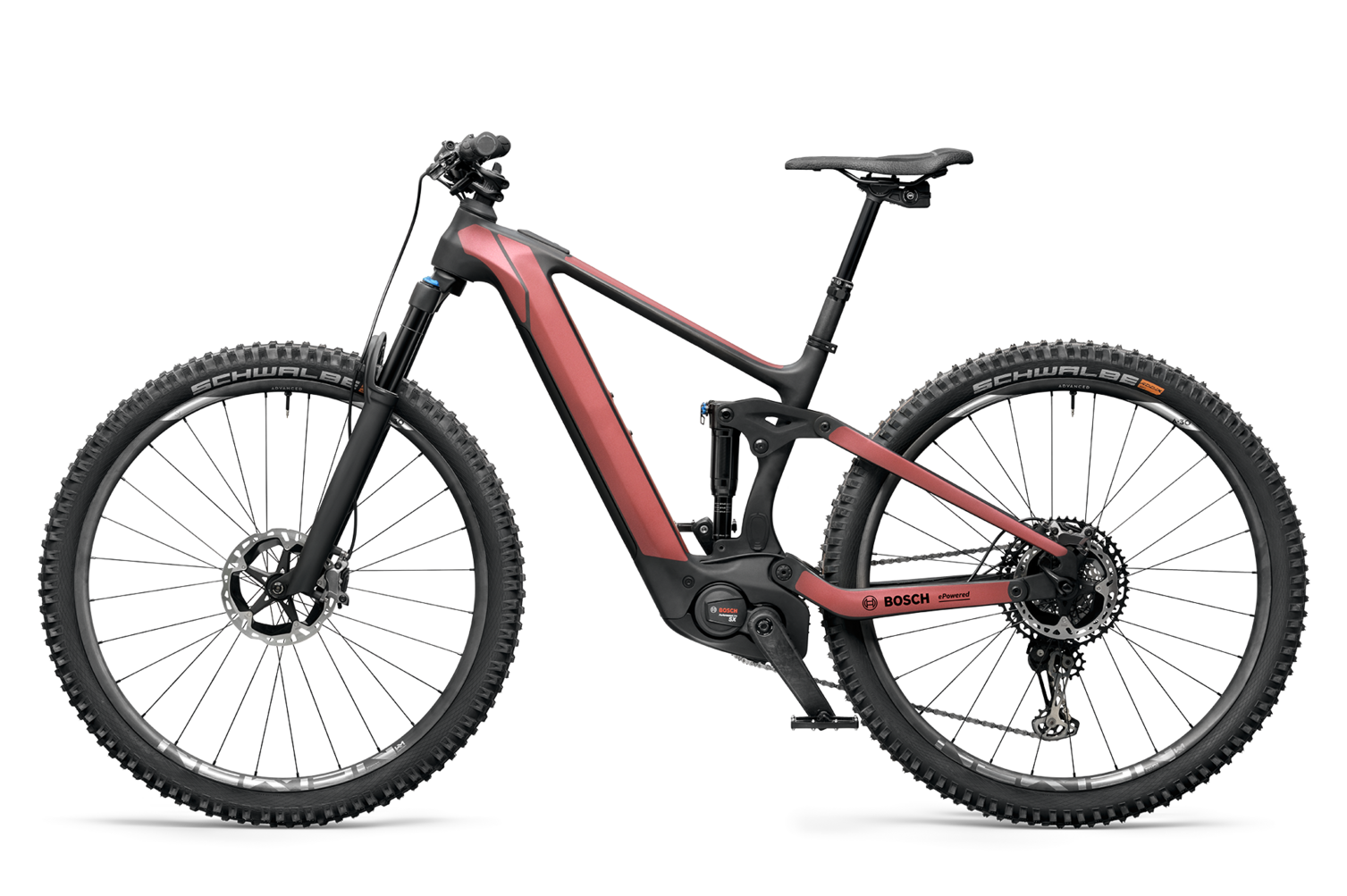 Isoleret rustrød eBike.