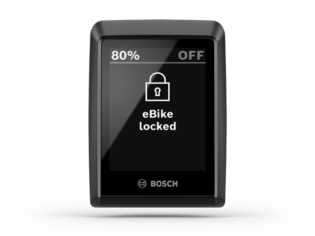 Cropped Kiox 300 with the screen layout "eBike blocked".