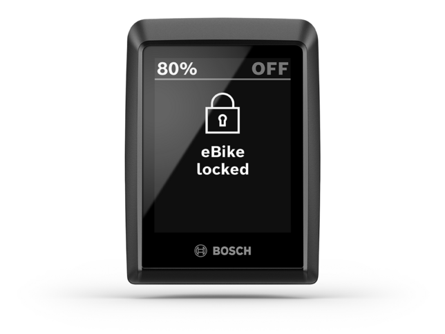 Cropped Kiox 300 with the screen layout "eBike blocked".