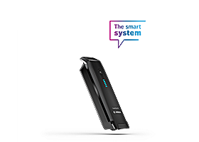 PowerPack 400 Frame freigestellt abgebildet, darüber eine lila-blaue Sprechblase mit dem Text ‚Das smarte System‘.