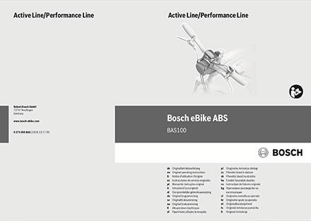 Bedienungsanleitung eBike ABS für Active und Performance Line Modelljahr 2020