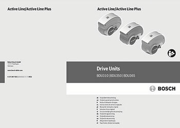 Bedienungsanleitung eBike Drive Unit Active Line, Active Line Plus und Performance Line Modelljahr 2020